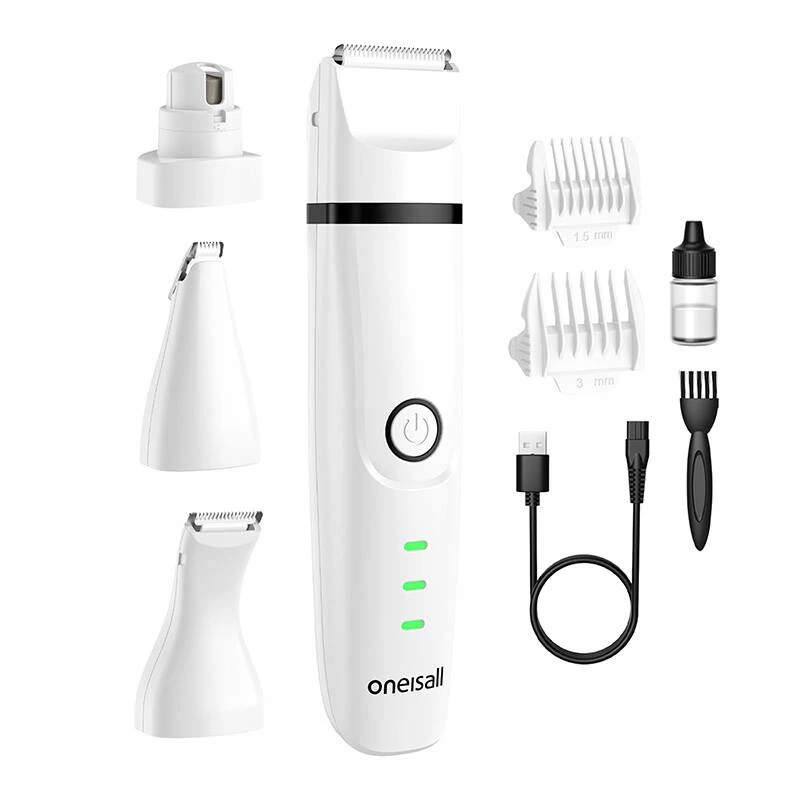 ONEISALL Pet Trimmer 4 in 1 su vakuuminiu siurbimu – priežiūros rinkinys šunims ir katėms