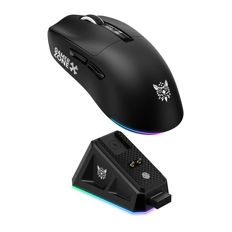 ONIKUMA DM07 RGB žaidimų pelė juoda 6400 DPI laidinė optinė 7 mygtukai