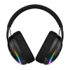 ONIKUMA GT805 laidinis žaidimų ausinių komplektas su RGB LED, 50 mm tvarkyklėmis, lanksčiu mikrofonu (juoda)