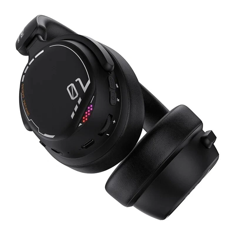 ONIKUMA GT886 žaidimų ausinės, uždengiančios ausis, laidinės, RGB LED, 50 mm tvarkyklės, juodos