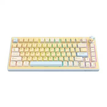 ONIKUMA MT707 Gaming Keyboard (Yellow) - Mechaninė, Outemu Blue jungikliai, RGB apšvietimas, pilno dydžio, laidinis USB
