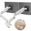 ONKRON G160-BW Vieno monitoriaus stalinis laikiklis 13-32 colių ekranams, baltas/juodas