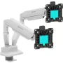 ONKRON G160-BW Vieno monitoriaus stalinis laikiklis 13-32 colių ekranams, baltas/juodas