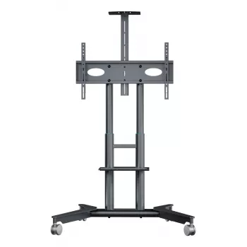 ONKRON TS1571-G Mobilus televizoriaus stovas 32-75 colių televizoriams, 50 kg keliamoji galia, grafito spalvos, reguliuojamo aukščio
