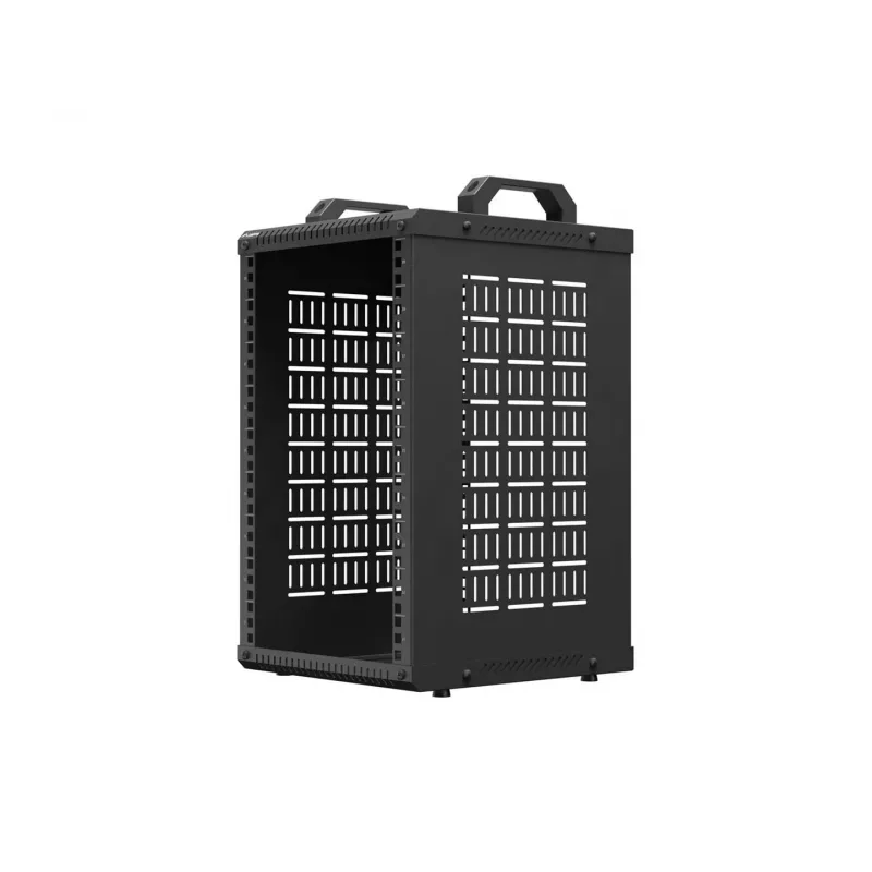 Open Rack 10 9U 280x300 juodas sieninis atviras stovas
