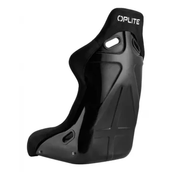 OPLITE 103862 Sim Racing Seat GT Bucket Seat su anglinio plieno rėmu - juoda su raudonomis siūlėmis