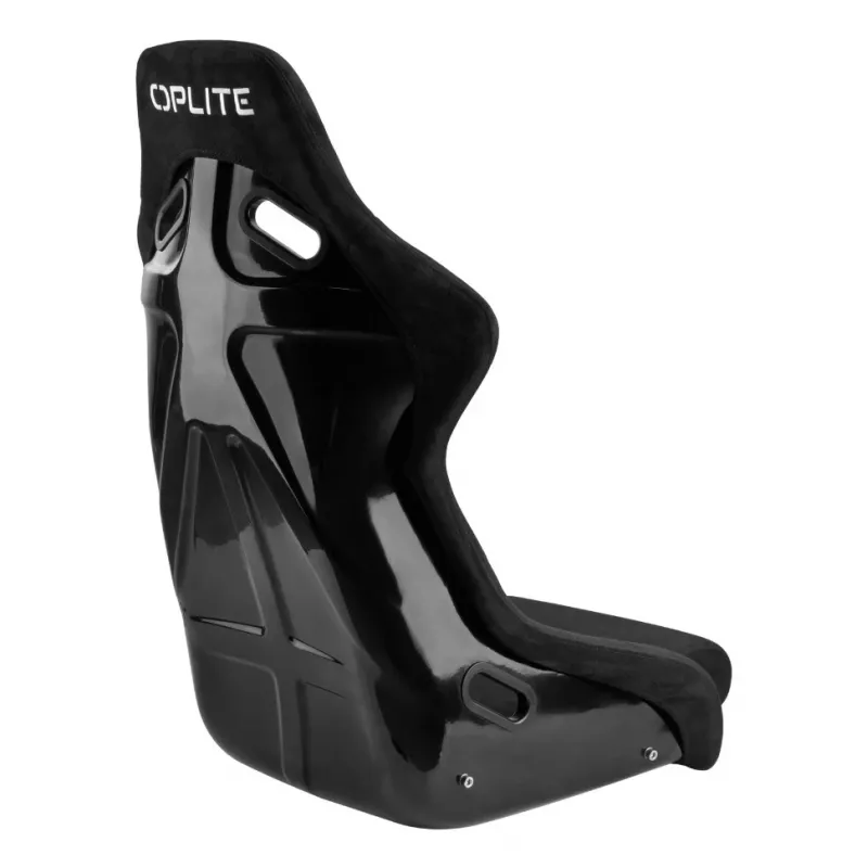 OPLITE 103862 Sim Racing Seat GT Bucket Seat su anglinio plieno rėmu - juoda su raudonomis siūlėmis