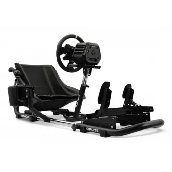 Oplite 104317 NitroKart V2 Racing Cockpit – juodo plieno sim racing važiuoklė su atlošiama kėde