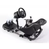 Oplite 104317 NitroKart V2 Racing Cockpit – juodo plieno sim racing važiuoklė su atlošiama kėde
