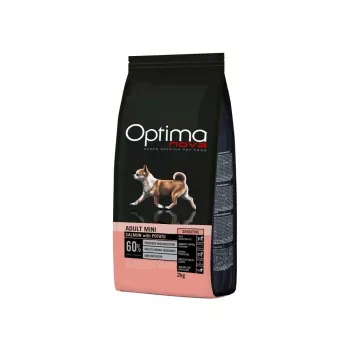 OPTIMANOVA Mono Dog Adult Mini lašiša ir bulvės - sausas šunų maistas - 2 kg