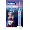 Oral-B Vitality PRO Kids Frozen elektrinis dantų šepetėlis vaikams, įkraunamas, 2 režimai, 1 šepetėlio galvutė, mėlynas