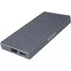 ORICO M.2 NVMe Docking Station su aktyviu PD 100W, HDMI 2.0, garsu, RJ-45, kortelių skaitytuvu - pilka (CDH-9N-GY-BP)
