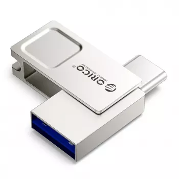 ORICO U301 32GB dviguba USB-A ir USB-C USB 3.2 Gen 1 laikmena, sidabrinė