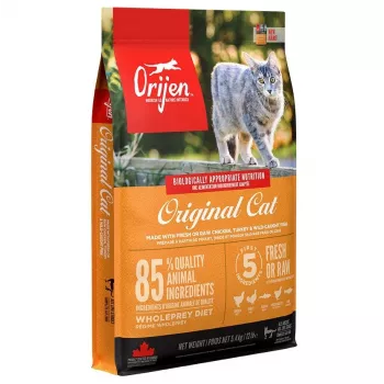 ORIJEN Cat Original 17kg – Biologiškai tinkamas bekvapis sausas kačių maistas, 85% šviežių arba žalių gyvūninės kilmės ingredientų