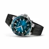 ORIS Vyriškas nardymo laikrodis 41350742274FC 41,50mm Automatinis Mėlynas ciferblatas Mėlynas guminis dirželis