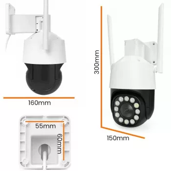 ORLLO TZ11 4K 8MP PTZ IP kamera su Wi-Fi ir 4G LTE, Tuya Smart, Pan-Tilt, lauko apsaugos