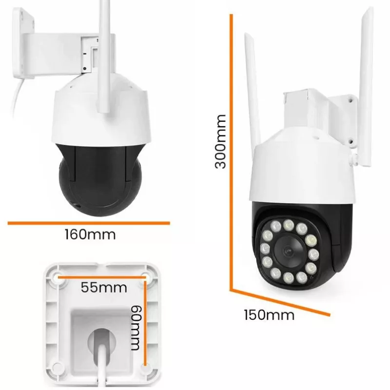 ORLLO TZ11 4K 8MP PTZ IP kamera su Wi-Fi ir 4G LTE, Tuya Smart, Pan-Tilt, lauko apsaugos