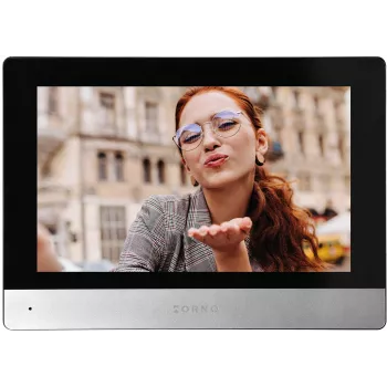 ORNO OR-VID-ME-1056FHD/B 7 colių Wi-Fi vaizdo durų telefonas su Full HD 1080p lauko skydeliu, juodas