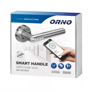 ORNO OR-ZS-850 Elektroninė durų rankenos spyna su kodu, IP44, juoda