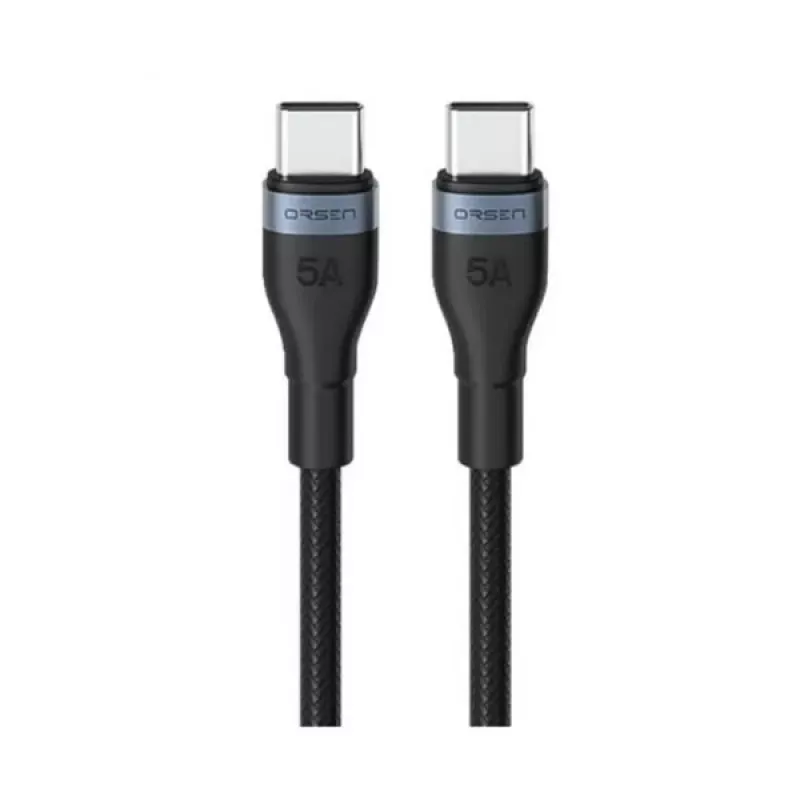 ORSEN S53 USB-C į USB-C laidas 3A 1m juodas