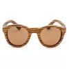ORYGIN WOOD-B Unisex akiniai su mediniu rėmeliu, UV400 apsauga, rudais lęšiais, 45/25/145 mm