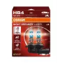 OSRAM Night Breaker Laser HB4 (2 vnt.) - 12V 51W P22d Halogeniniai priekinių žibintų žibintai, iki 150% didesnis ryškumas, 150m spindulys, 20% baltesnė šviesa, balta