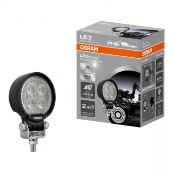 Osram ROUND WL VX80-WD LED darbinis prožektorius, 10W, 12/24V, 800lm, 6000K, platus spindulys, IP67, ECE R10, DT jungtis, 80mm