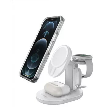 OtterBox 3-in-1 MagSafe įkrovimo stotelė balta