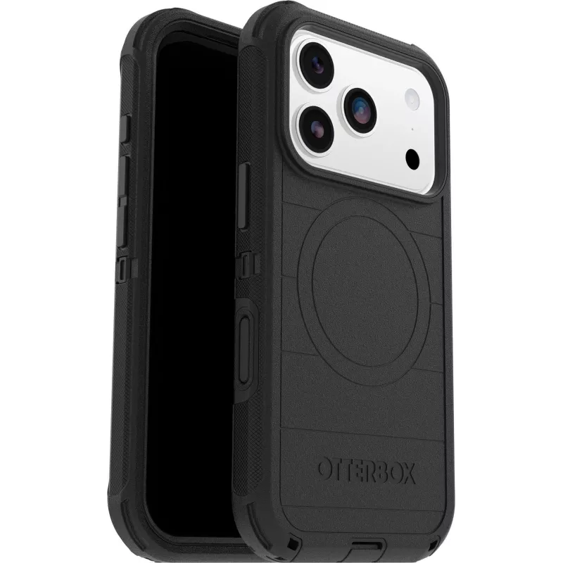 OtterBox Defender Pro MagSafe Camera Control Case, skirta iPhone 17 Pro – juoda