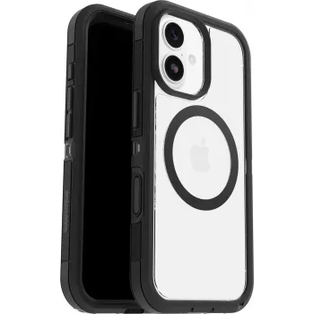 OtterBox Defender Pro XT Clear Camera Control Case, skirta iPhone 17, skaidri/juoda