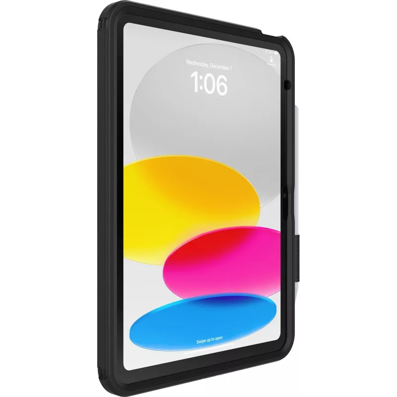 OtterBox Defender Series Kickstand Case, skirta iPad 10th Gen – itin tvirtas apsauginis dėklas su integruotu ekrano apsauginiu stiklu – atitinka karinius kritimo testus – juoda (77-93756)