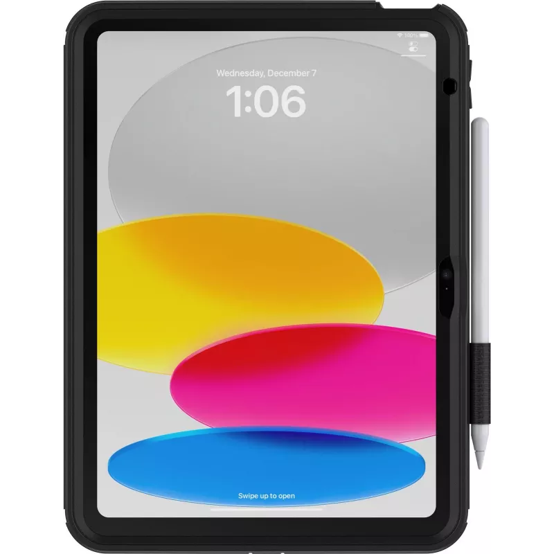 OtterBox Defender Series Kickstand Case, skirta iPad 10th Gen – itin tvirtas apsauginis dėklas su integruotu ekrano apsauginiu stiklu – atitinka karinius kritimo testus – juoda (77-93756)