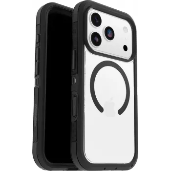 OtterBox Defender Series Pro XT Clear Camera Control Case, skirta Apple iPhone 17 Pro, skaidri/juoda