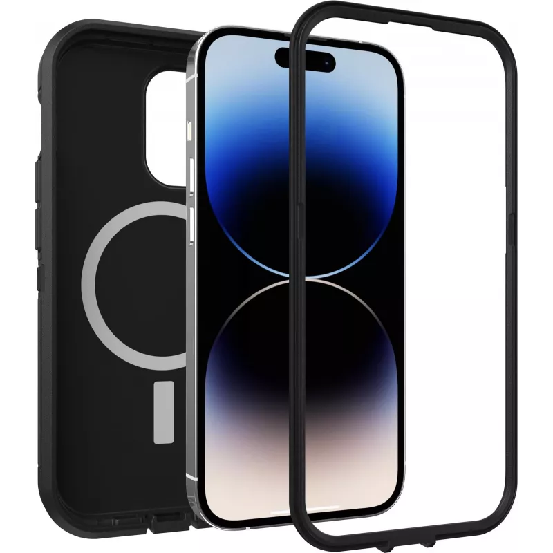 OtterBox Defender Series XT nugarėlės dangtelis, skirtas Apple iPhone 14 Pro - juodas, suderinamas su MagSafe, tvirta apsauga 77-89121