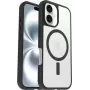 OtterBox React Series MagSafe Case for iPhone 16 - Black Crystal (permatomas/juodas)
