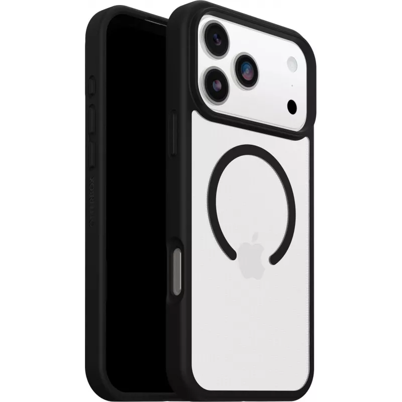 OtterBox React Series MagSafe Dėklas, skirtas iPhone 17 Pro Max - Black Crystal (Skaidrus/Juodas)