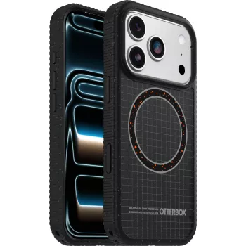 OtterBox Sole Series galinis dangtelis, skirtas Apple iPhone 15 Pro Max - suderinamas su MagSafe - polikarbonatas, nailono audinys, TPE - juoda