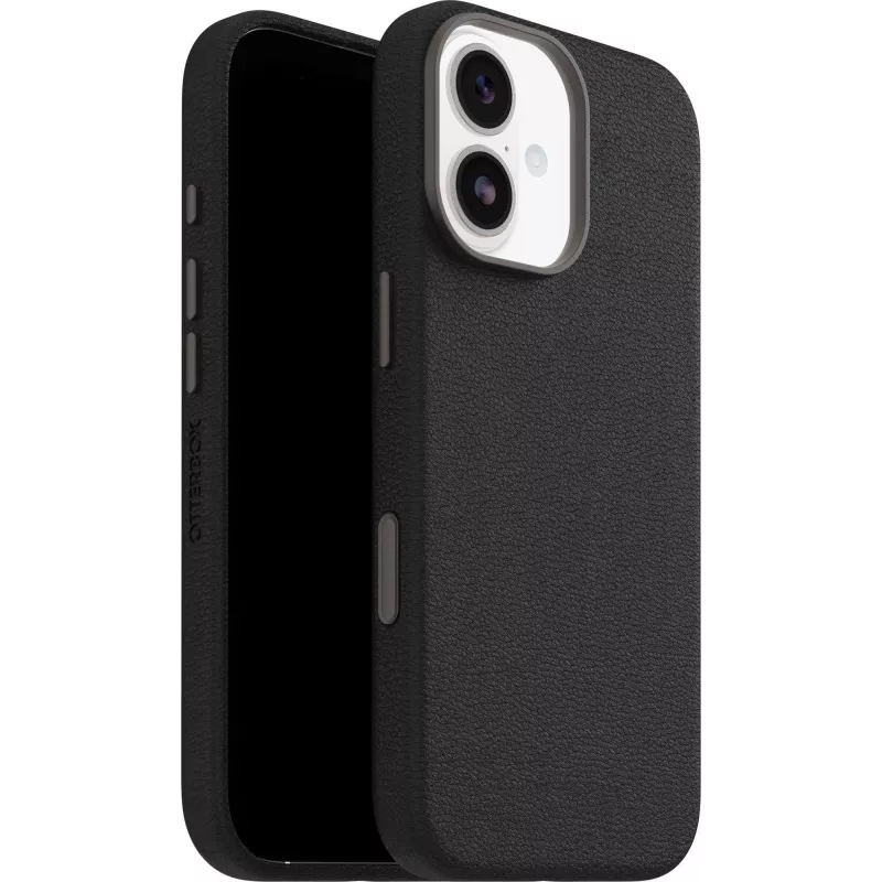 OtterBox Symmetry Cactus Leather Camera Control Case, skirta iPhone 17 - Noir Ash Black
