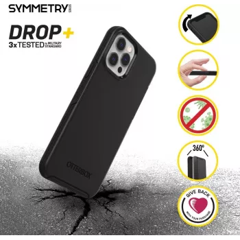 OtterBox Symmetry Series nugarėlės dangtelis Apple iPhone 12 / 12 Pro - juodas 77-66197