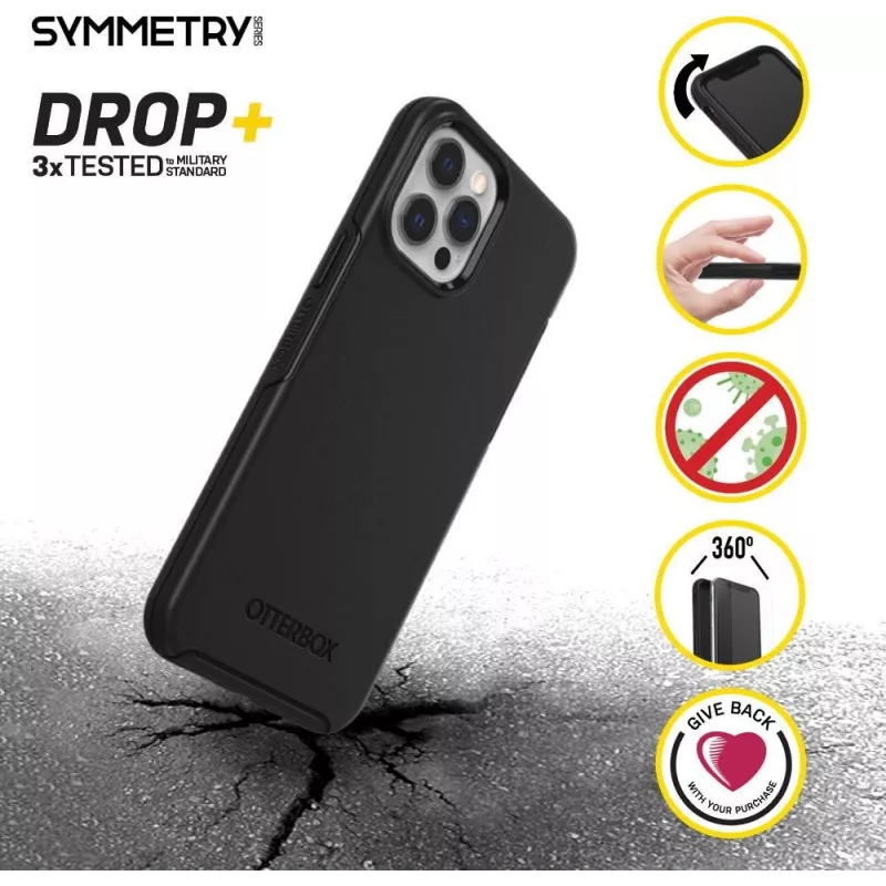 OtterBox Symmetry Series Back Cover, skirta Apple iPhone 12 / iPhone 12 Pro - juoda