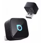 OTTOCAST Mini Cube T3 belaidis CarPlay ir Android Auto adapteris, Bluetooth 5.0, Wi-Fi 5, USB-C, juodas