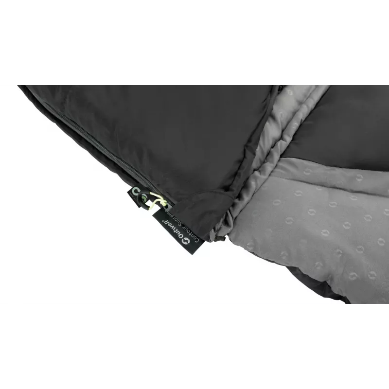 Outwell Contour miegmaišis 220 x 85 cm -13/+16 °C kairėje pusėje esantis užtrauktukas