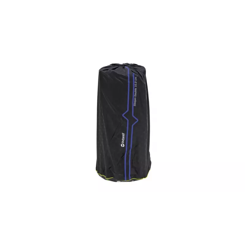Outwell Sleepin Double Mat 100 mm – Savaiminio prisipūtimo dvigubas stovyklavimo kilimėlis 200 x 130 x 10 cm, pilka/mėlyna