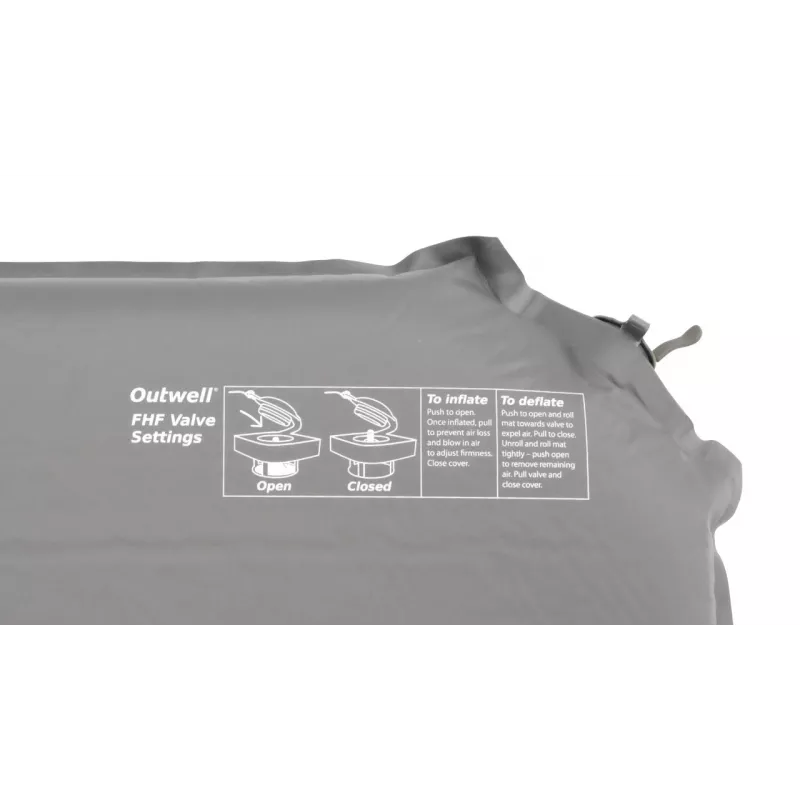 Outwell Sleepin Double Mat 100 mm – Savaiminio prisipūtimo dvigubas stovyklavimo kilimėlis 200 x 130 x 10 cm, pilka/mėlyna