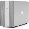 OWC Mercury Elite Pro Dual 2 lizdų RAID korpusas su 3 prievadų USB šakotuvu, USB 3.2 Gen 2 Type-C (sidabrinis)