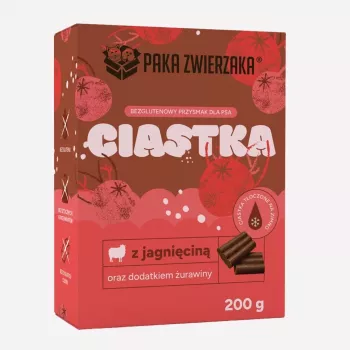 Paka Zwierzaka ėriena su spanguolėmis skanėstas 200g