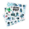 Paladone AstroBot šaldytuvo magnetai - 34 vnt. magnetų rinkinys, 3 lakštai, kosminio roboto dizainas