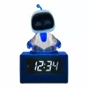 Paladone AstroBot Icon žadintuvas - pilka/balta skaitmeninis LCD robotas su snaudimo funkcija