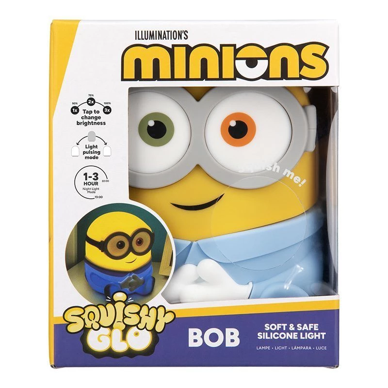 Paladone Bob SquishyGlo silikoninis šviestuvas, įkraunamas - SpongeBob SquarePants nuotaikos šviesa