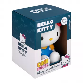 Paladone Hello Kitty Shaped Money Box - Keraminė taupyklė, oficialus Sanrio produktas, balta/rožinė/juoda, 13,5 x 13,5 x 16,5 cm